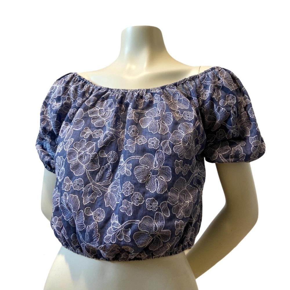 Embroidered crop top